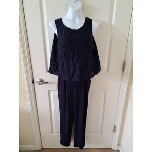 Uniqlo Women's Navy Blue Sleeveless Jumpsuit Size Small